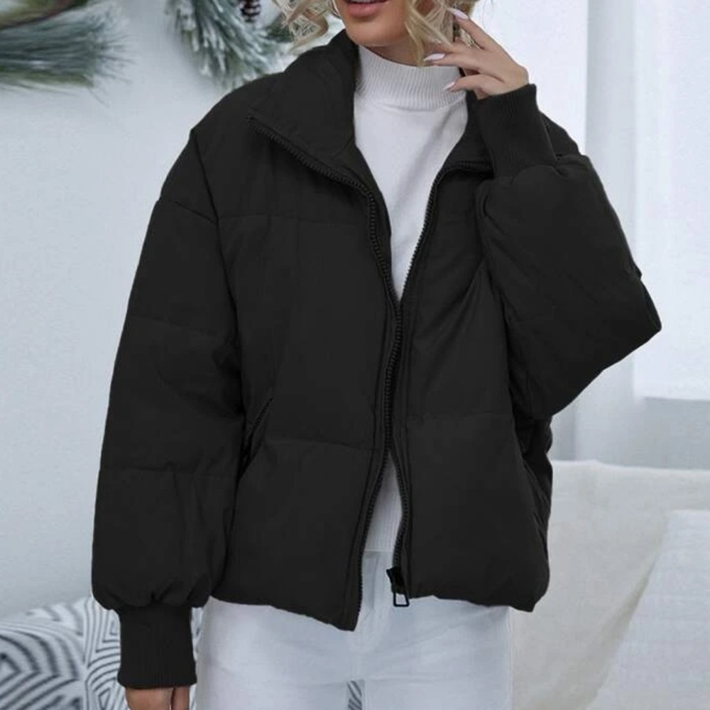 Drop Shoulder Puffer Jacket - Picture 7 of 15